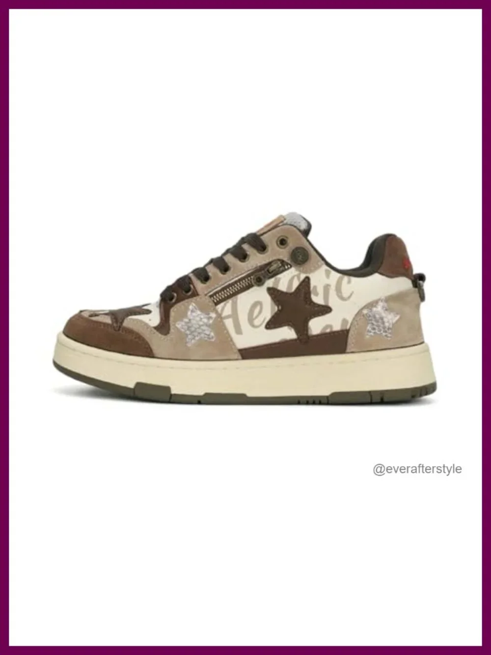 Platform Leather Patchwork Sneakers Low Top Lace-up Skate Shoes